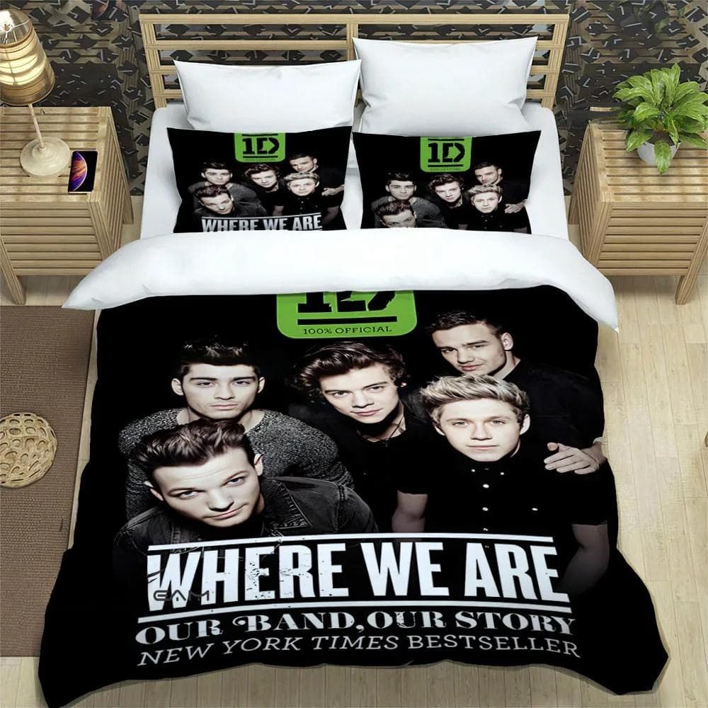 O-ONE Music Band Direction Bedding Set Single Twin Full Queen King Size Bed Set Adult Kid Bedroom Duvet cover Set Home Textile EU Twin 135x200cm