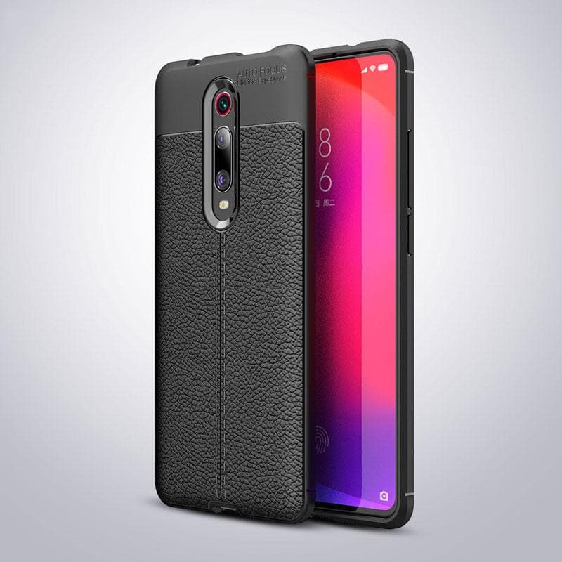 KEYSION Case for Xiaomi Mi 9T Pro Redmi K20 Note7S Case Soft TPU Ltchi Pattern Back Cover For Redmi K20 Pro black