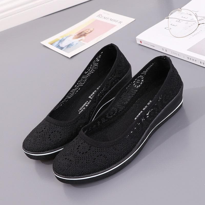 Canvas Shoes Solid Women Platform Casual Shoes Women's Loafers Flats Shoes 40 black