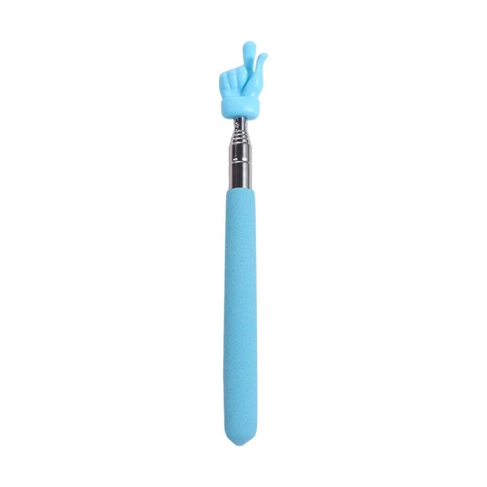 Finger Reading Guide Preschool Teaching Tools Retractable Sticks Educational Learning Toys For Children Class Whiteboard Pointer blue