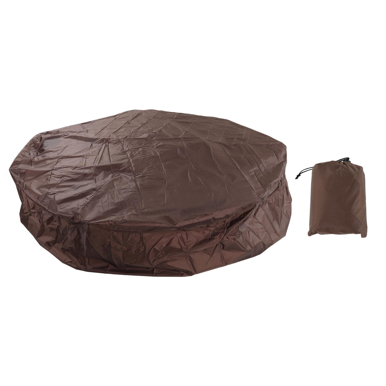 Outdoor Furniture Dust Covers Round Bathtub Cover 190 Silver Polyester Taffeta Hot Tub Waterproof 190x90cm coffee