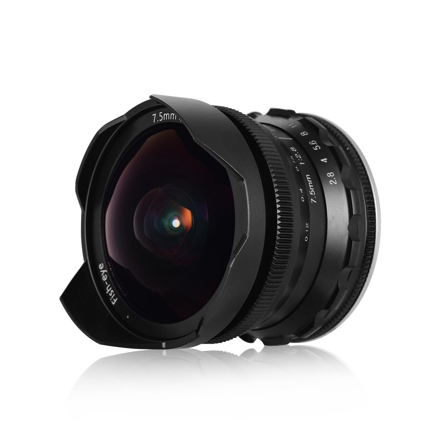 7.5mm F2.8 Manual Focus Fisheye Lens 180 Degrees Ultra Wide Angle Large Aperture E-Mount Lens E-Mount black