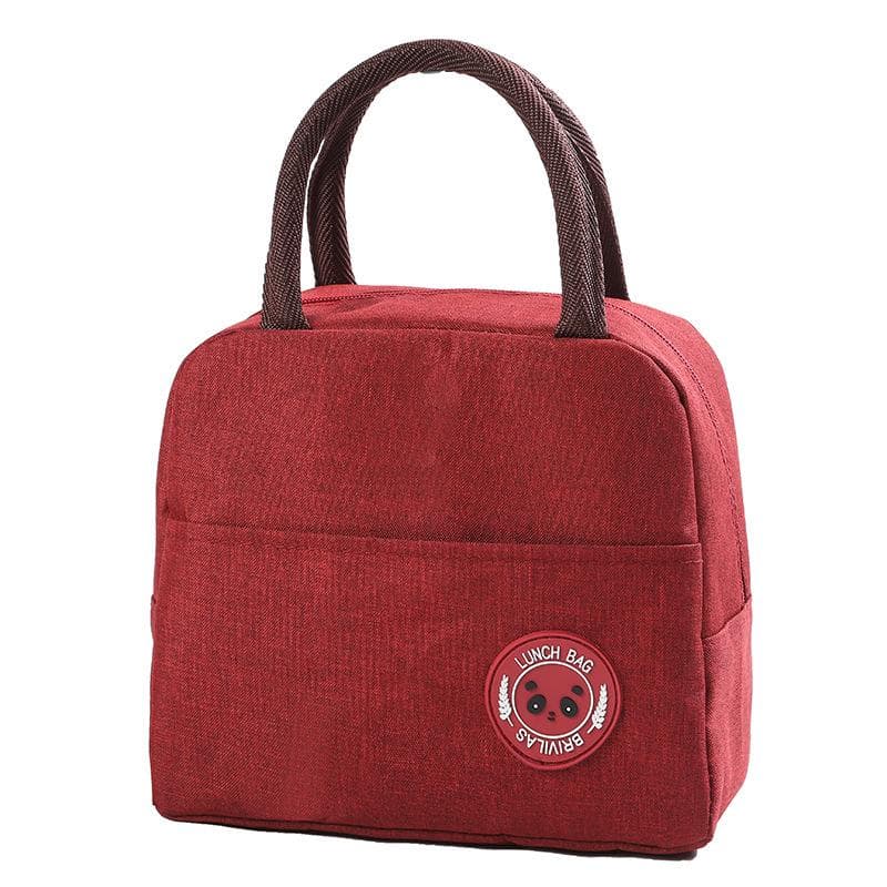Kids Small Portable Thermal Lunch Bag Food Box Durable Waterproof Cooler Ice Insulated Case Cartoon Dinner Bag For Students red