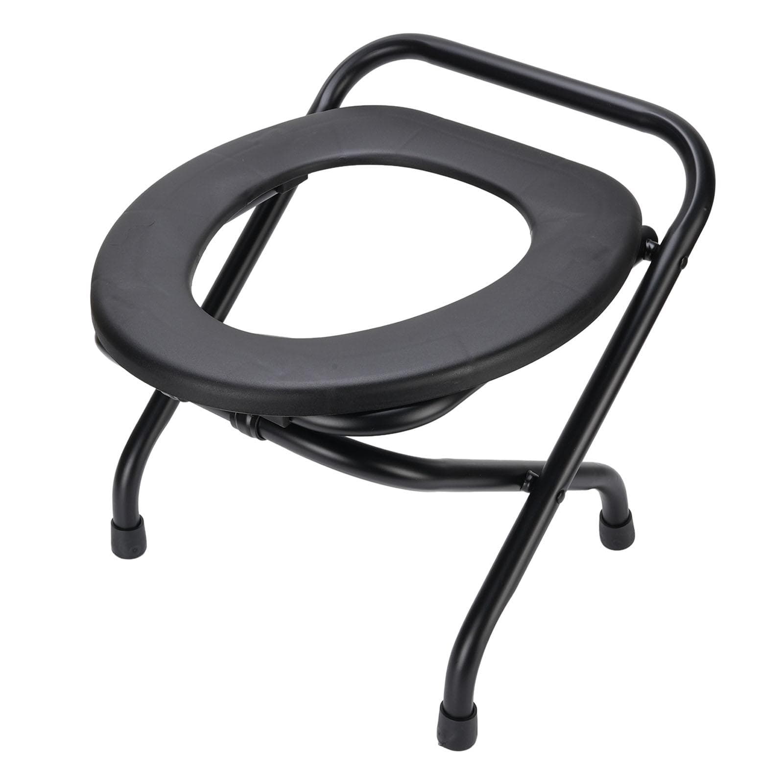 Folding Commode Toilet Chair Iron Non Slip Ergonomic Commode Seat for Adults Travel 15in Height 30cm/11.8in