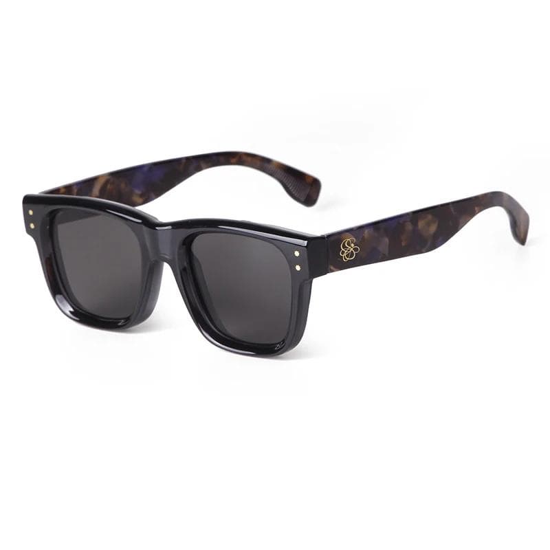 Classic Rivet Square Sunglasses Women Men Vintage Tortoiseshell Frame UV400 Protection Fashion Sun Glasses S24115 as picture