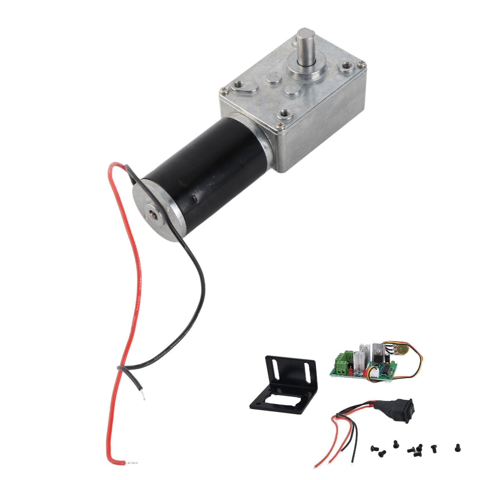 DC12V Geared Motor Turbo Worm Speed Reduction Machinery Accessories with 8mm Shaft