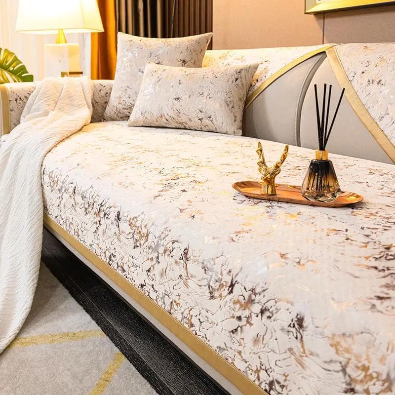 Luxury Bronzing Sofa Cover for Living Room All Inclusive Non-Slip Sofa Cushion Mat Couch Towel Sectional Couch Cover Home Decor 70x120cm 1pcs