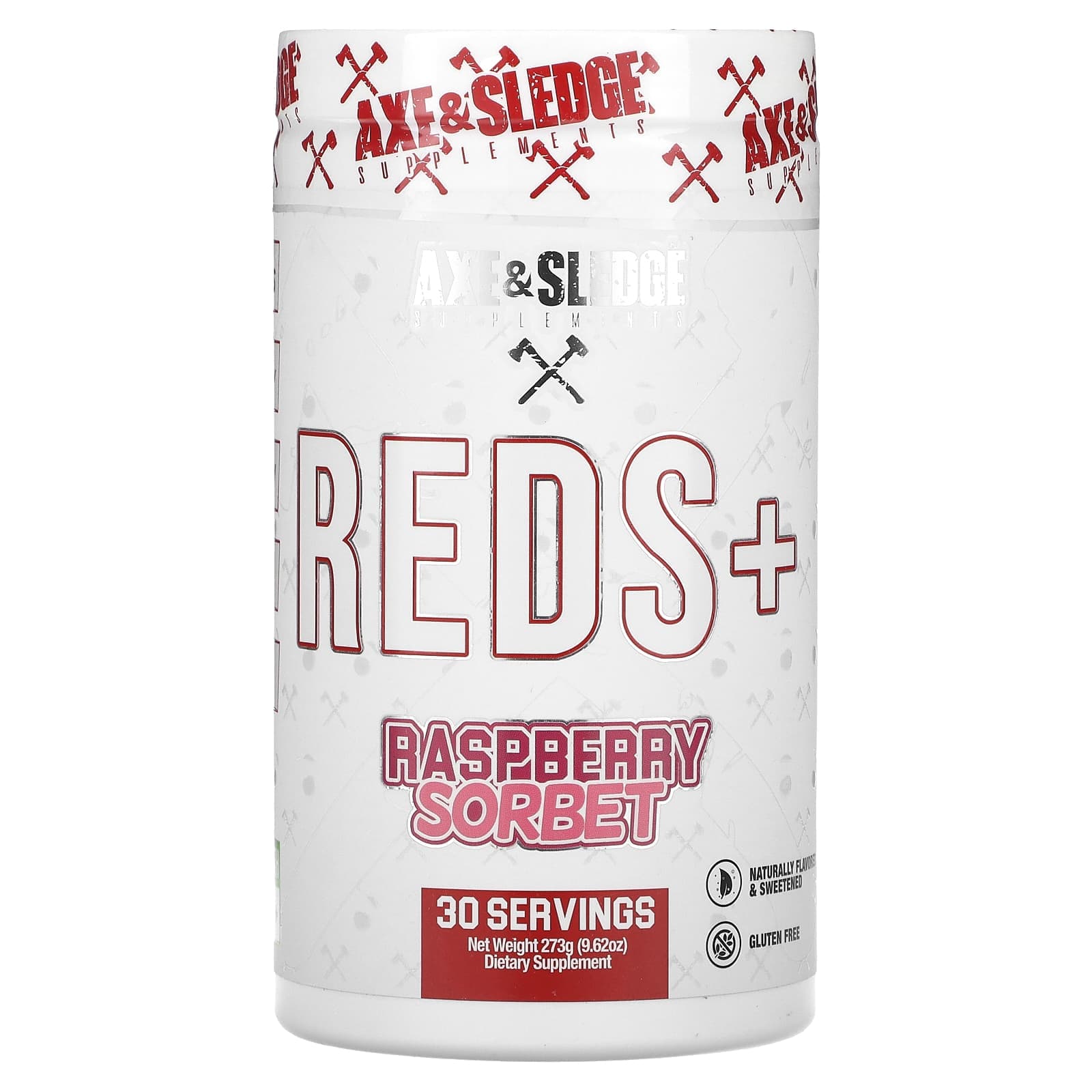 Ax & Sledge Supplements, Reds+, Raspberry Sorbet, 9.62 oz (273 g)