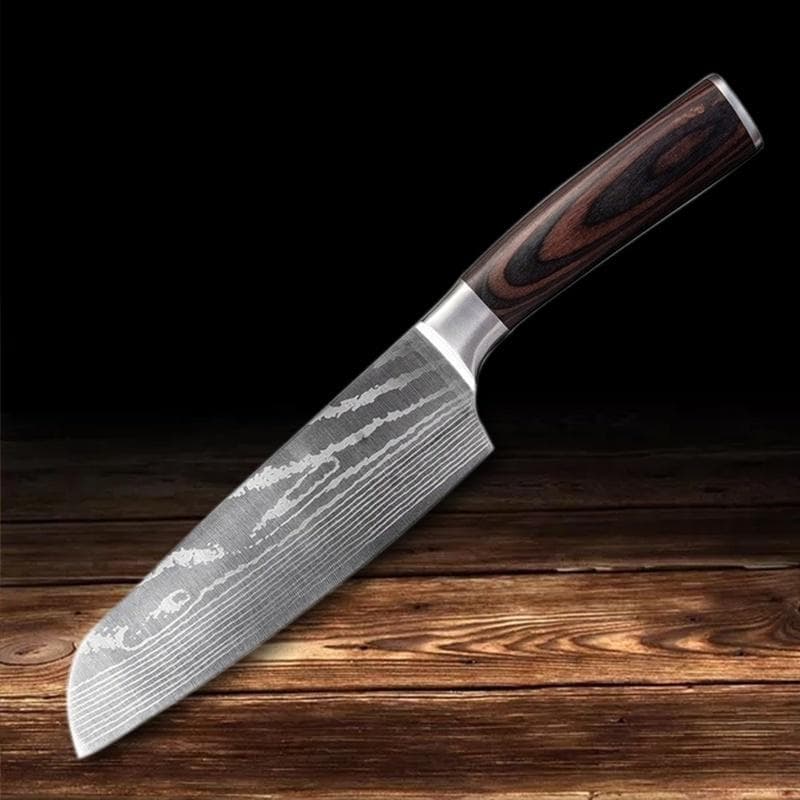 Professional Chef Knives Japanese High Carbon Stainless Steel Imitation Damascus Knife 1pcs