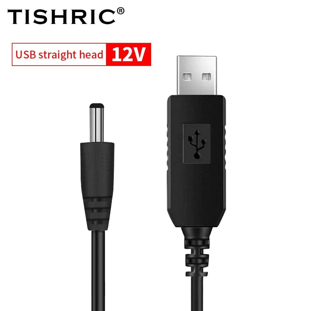 USB DC 5V To 12V 9V Power Cable USB To DC Jack Adapter Wire Usb Boost Power Cord Plug Wire For Router 2.1x5.5mm Via Powerbank 180 degrees 12V