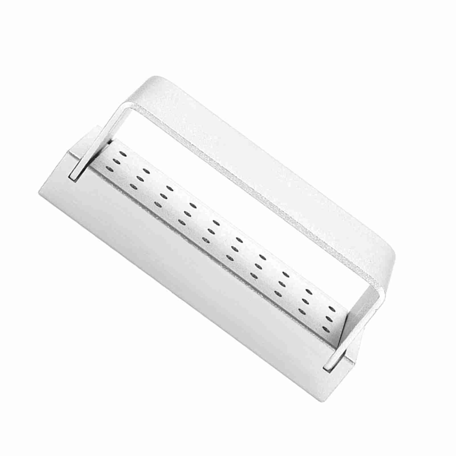 Aluminium Disinfection Box Case Dental Bur Burs Block Holder Autoclavable Dentist Tool Silver