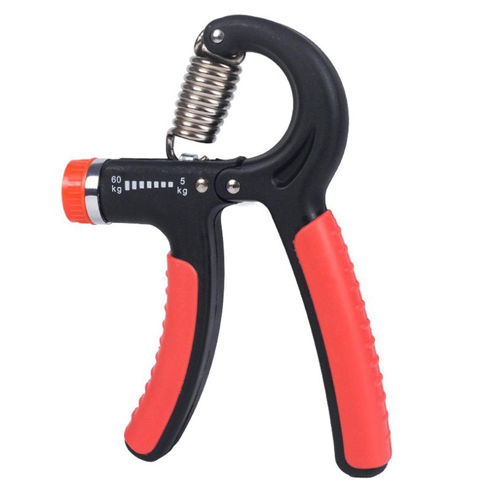 Hand Grip Strengthener 5-60kg Adjustable Resistance Fitness Hand Exerciser for Muscle Building red/black