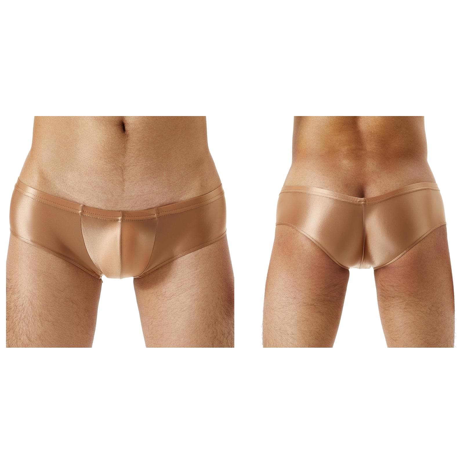 Mens Low Rise Briefs Elastic Waistband Underpants Underwear Swimwear XXL coffee
