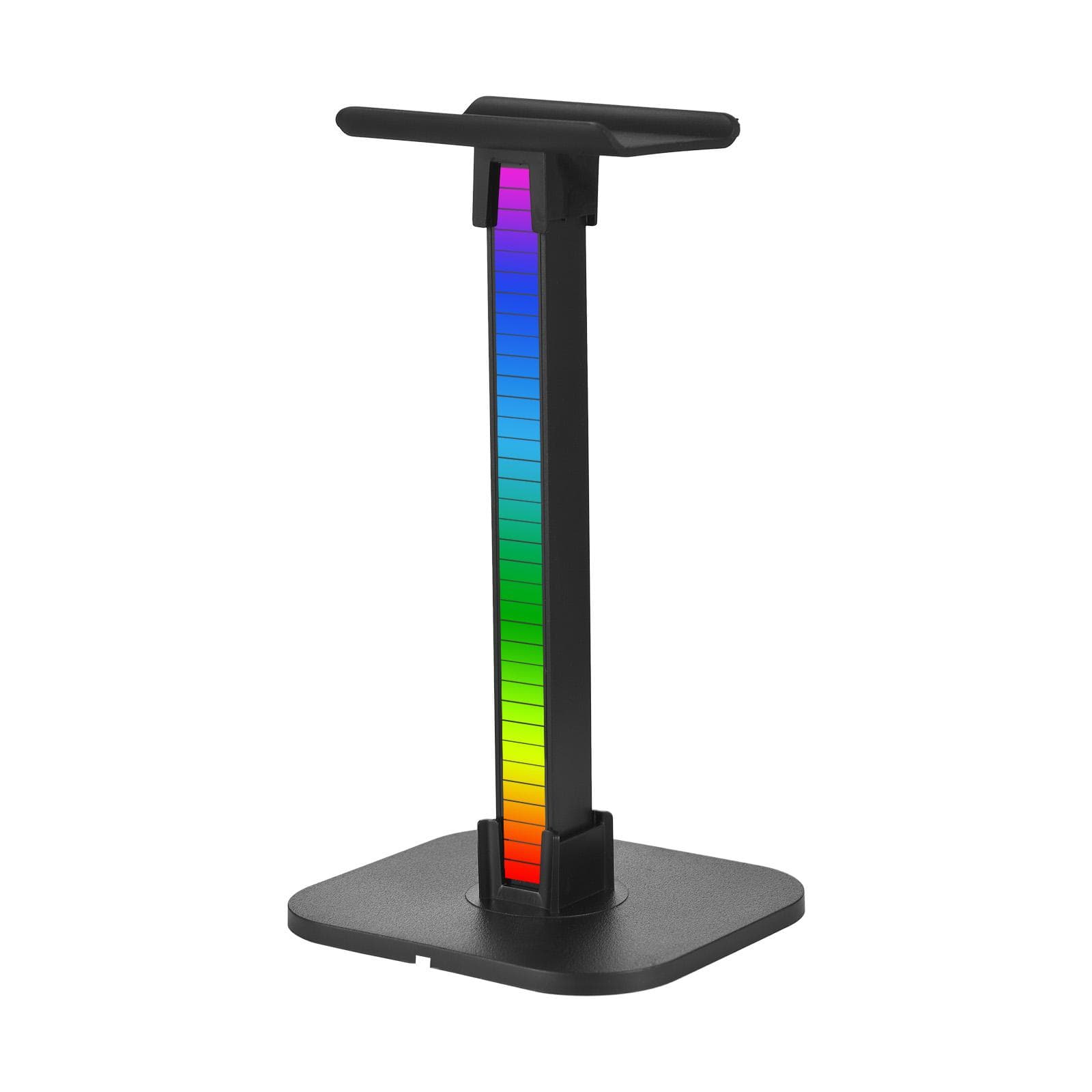 Headphone Stand RGB Light for Desk PC Gaming Headset Bottom Anti-slip with Type-C Ports black