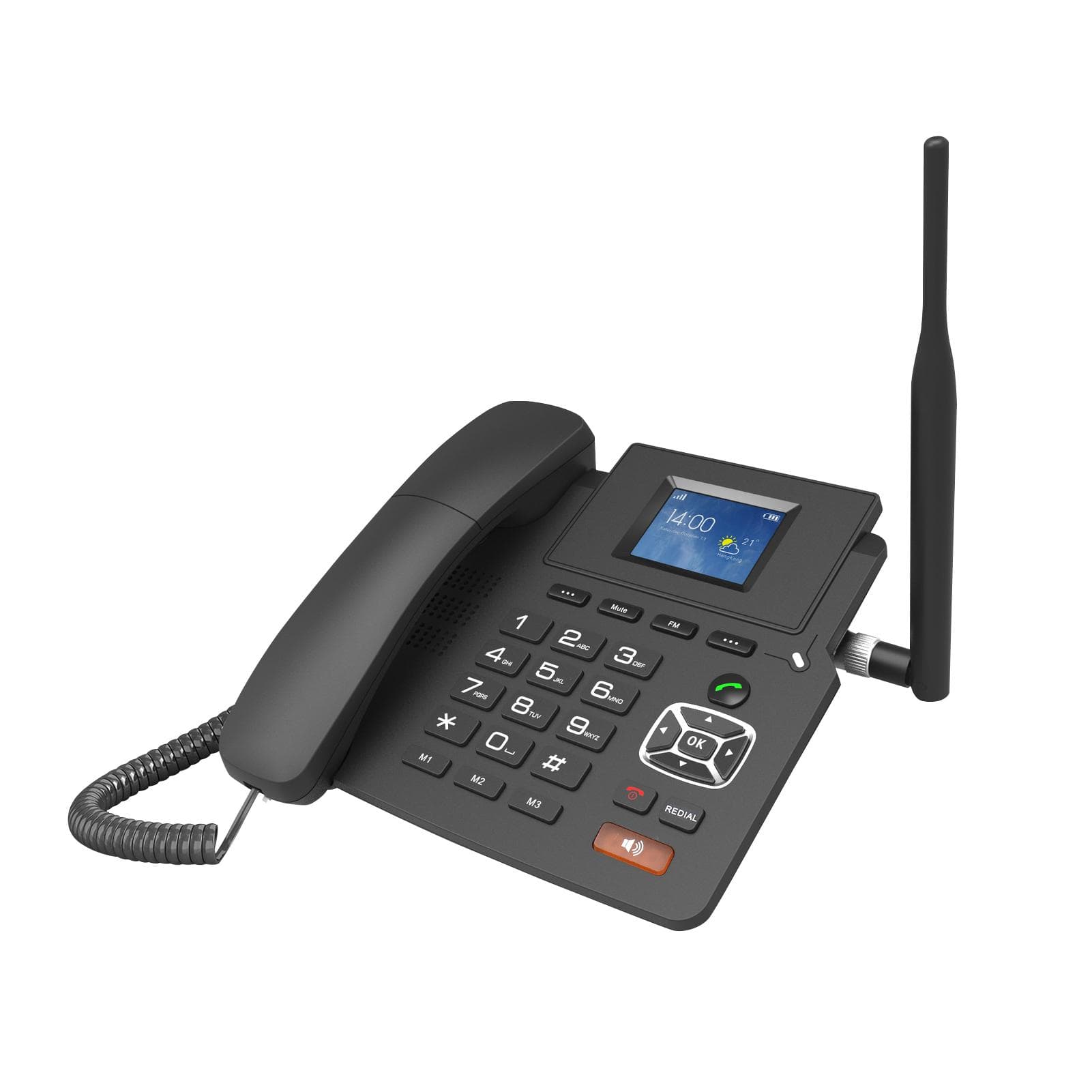P03-4G Desktop Wireless Telephone 4G VOIP Phone Support 2 SIP Accounts WIFI SIM Card with Antenna EU Plug