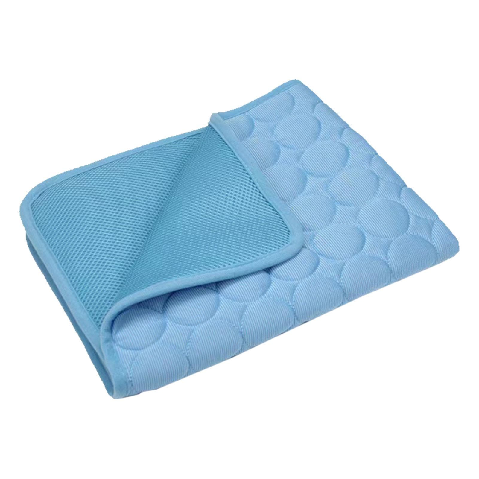 Pet Cooling Mat Heat Dissipation Breathable Comfortable Fashionable Pet Ice Pad for Summer XS ( XS ( Suitable for Within 1kg / 2.2lb) sky blue