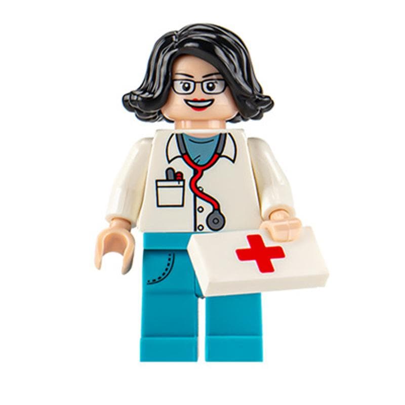 Toy Building Block Doctor Nurse Detachable Stitching City Character Model