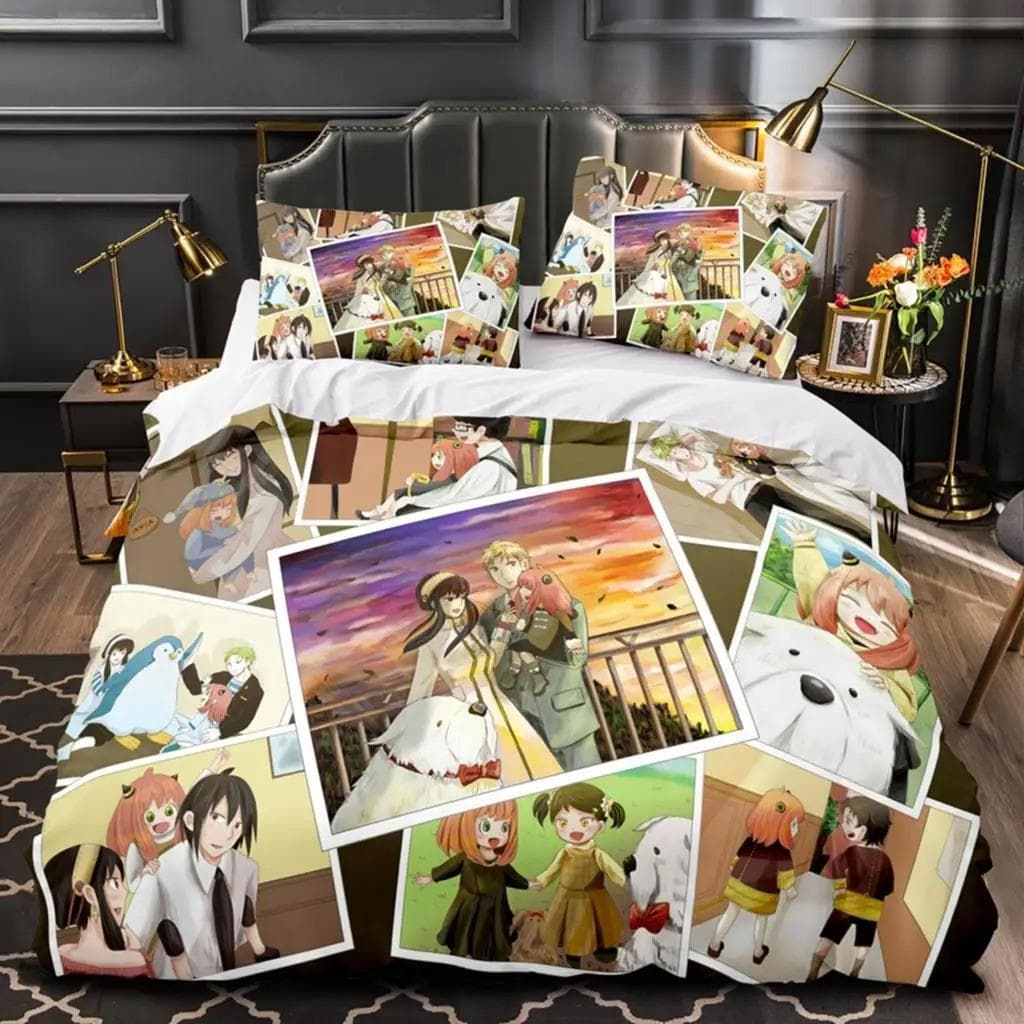 SPY×FAMILY Anime Comforter Bedding Sets Cartoon Duvet Cover Pillowcase Full Size Queen King Quilt Cover Single Double Bed 70x133cm 2pcs