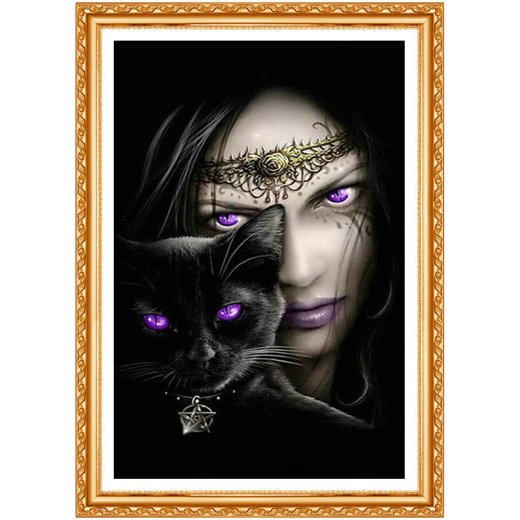Dark Gothic Art 5d Diamond Painting Cross Stitch Pictures Living Room Diamond Embroidery Diamond Pai 20X30CM