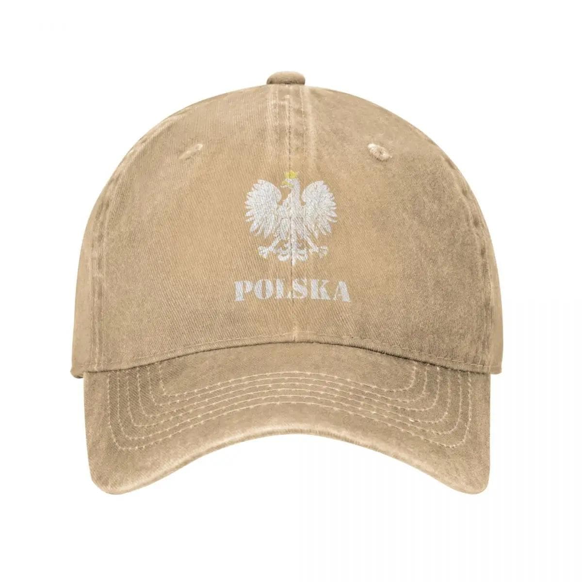 Vintage Polska Vintage Poland Polish Flag Baseball Cap Distressed Denim Polish Eagle Outdoor Activities Caps Hat Adjustable khaki