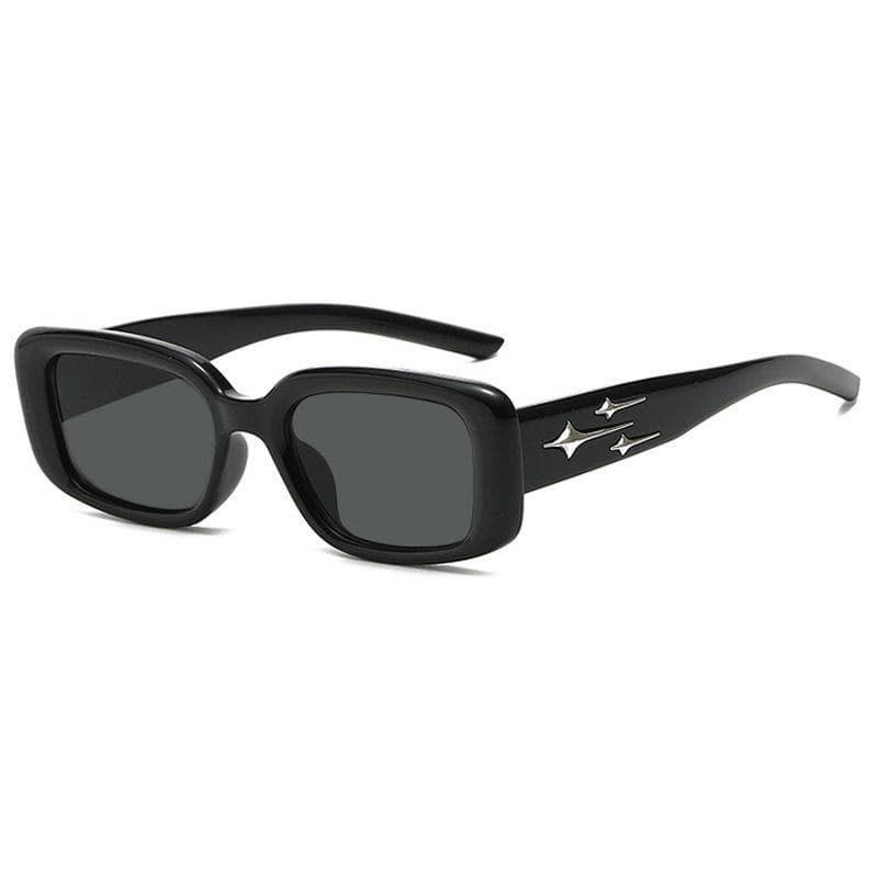 Y2K Retro Square Frame Glasses Unisex Vintage Style Lightweight Black Plastic Fashion Eyewear for Casual Wear