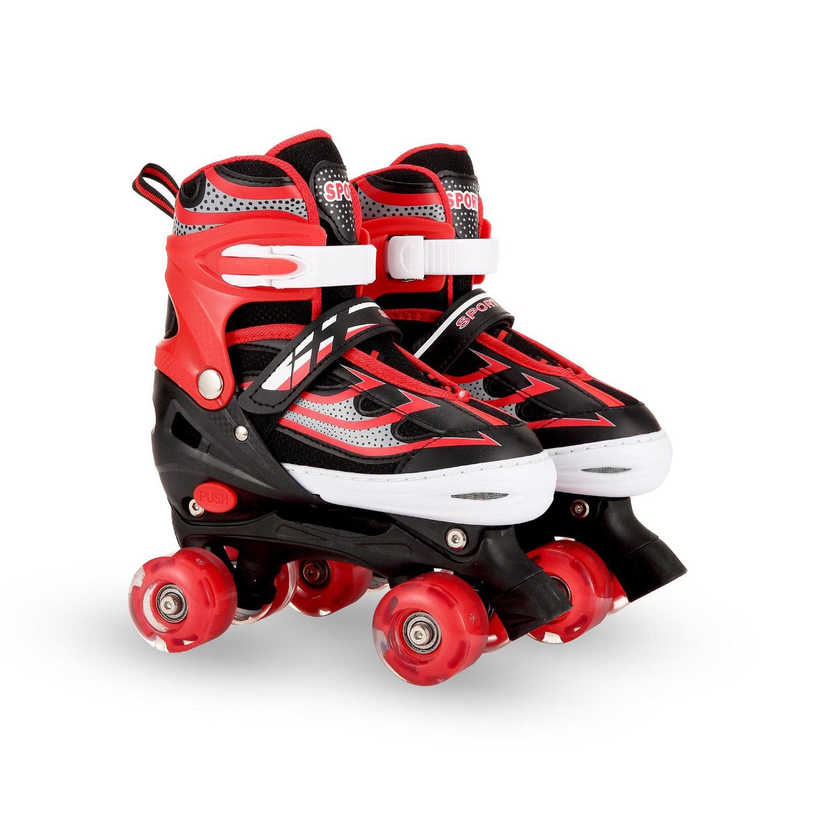 Light Up Roller Skates for Kids Perfect for Girls Ages 5-8 Ideal Rollerblades for Kids Ages 6-12 S red