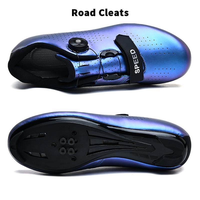 Cycling Sneakers Road Bike Cleat Shoes Men Mountain Racing Speed Sneakers Women Flat Bicycle Shoes Professional Outdoor Athletic Sports Bike Shoes 47 blue