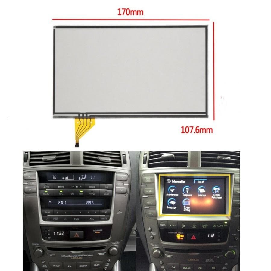 GPS Navigation Touch-Screen Glass Digitizer For Lexus IS250 IS350 # LTA070B513F