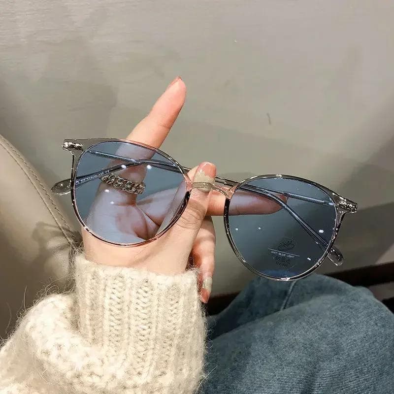 Ladies Anti Blue Light Photochromic Glasses Myopia Sunglasses Diopter 0 To -6 0 Outdoor Smart Changing Color -3