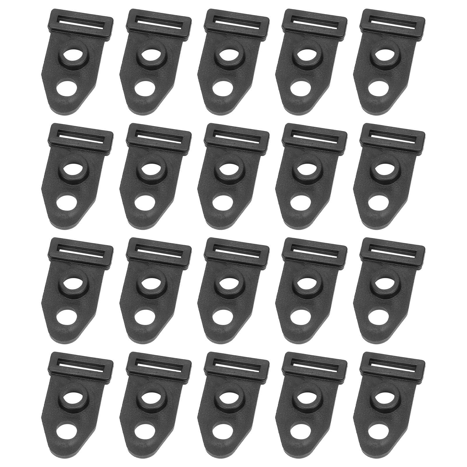 Two Holes Tent Ground Fixed Clip Nail Pole Rod Feet Clamp Accessories for Outdoor Camping