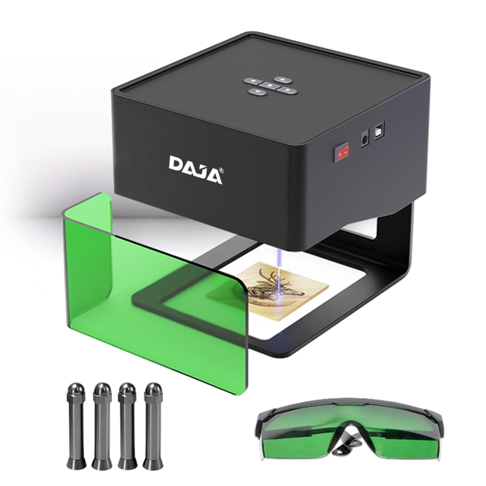 DAJA DJ6 Laser Engraver DIY Marking Portable Engraving Machine for DIY Handcraft Logo Mark Printer UK black