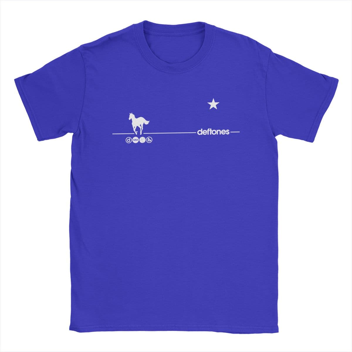 Deftones Rock Ohms White Pony Outfit Shirts Men Women metal Casual Cotton Classic Tees M blue