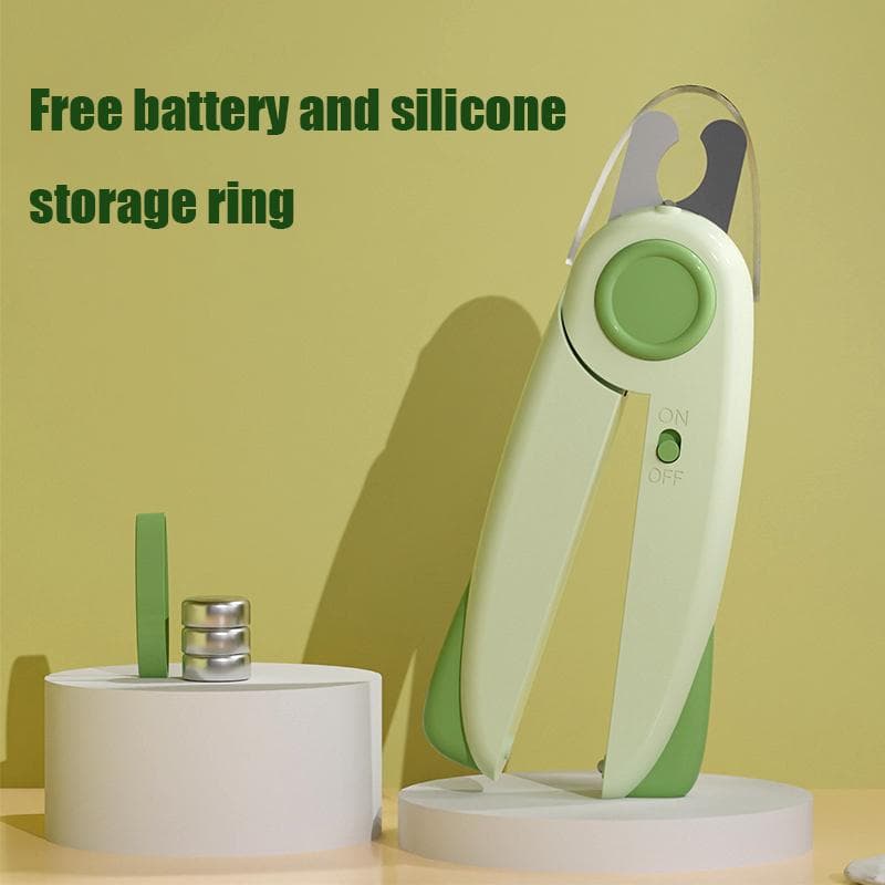 Pet Nail Clippers Cat LED Lights Blood Line Nail Clippers Dog Nail Trimmer Cat Dog Supplies Accessories green