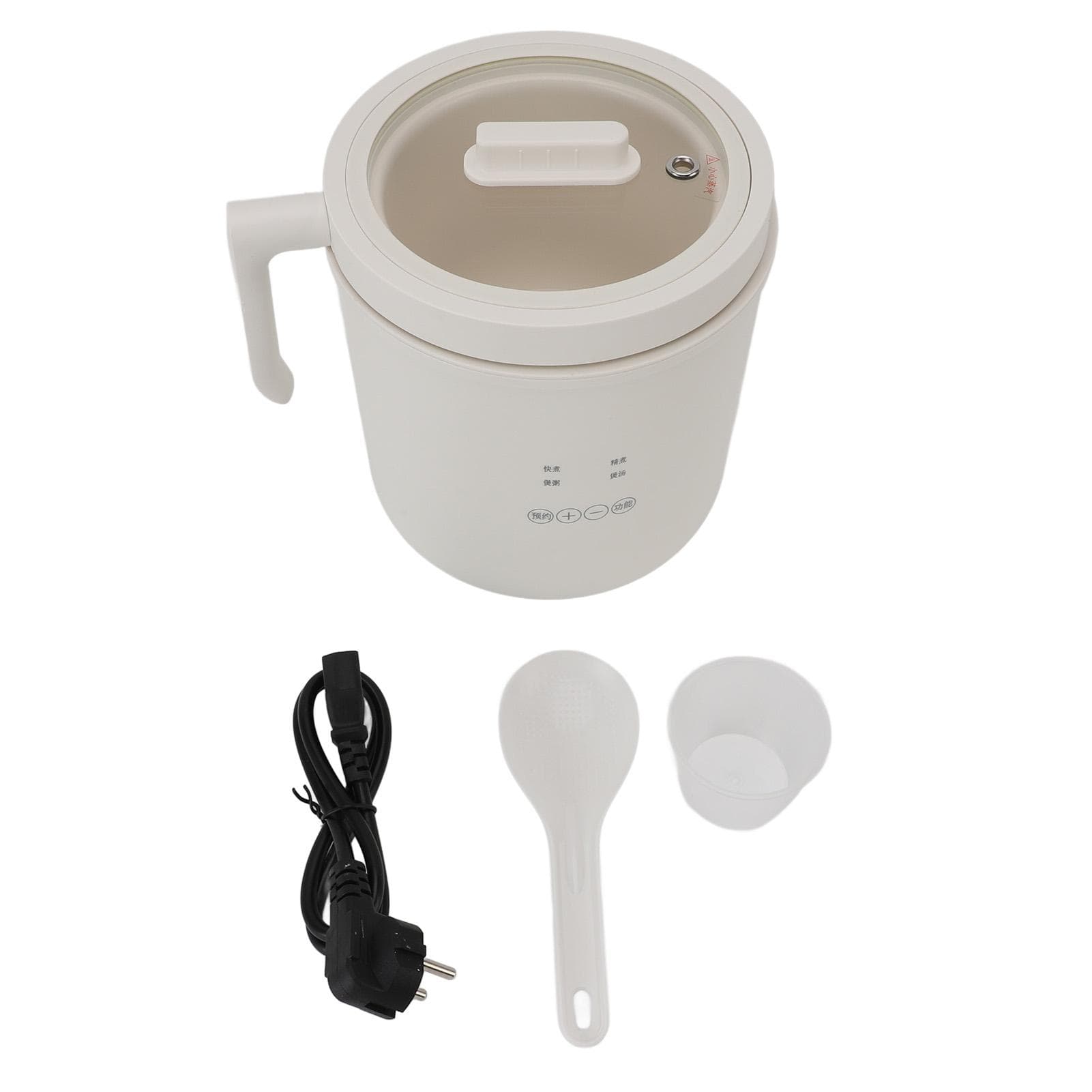 Mini Rice Cooker Stainless Steel Multifunctional Electric Hot Pot Mini Soup Cooker for Dorm Office L