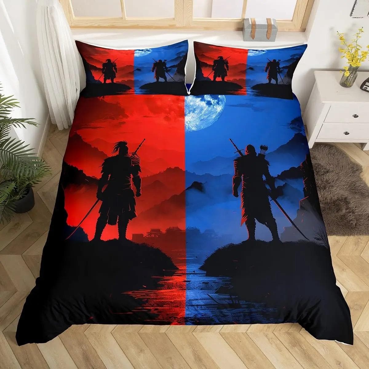 Taekwondo Duvet Cover Set King Queen Size,Chinese Martial Art Kung Fu Bedding Set,sport Theme Quilt Cover with 2 Pillowcases AU Queen 210x210cm