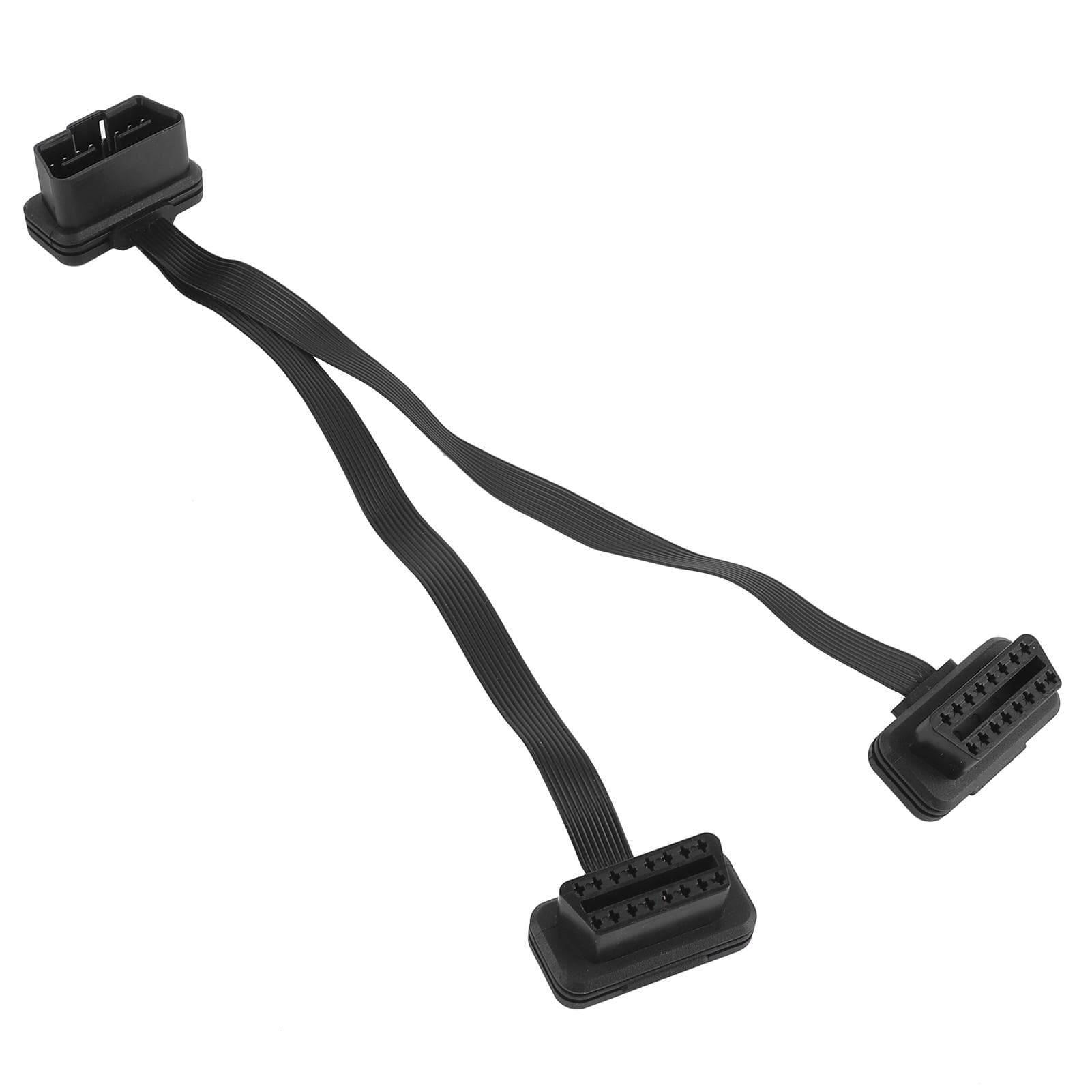 16Pin OBD Extension Cable Staight Male to Dual Straight Female Y Splitter Adapter Connector OBD2