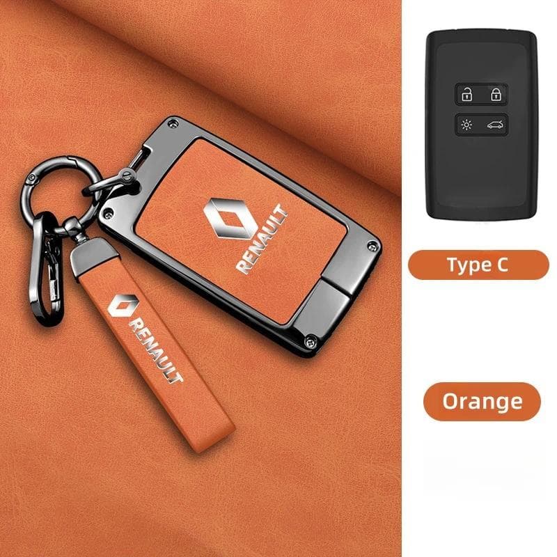 Hub Caps Zinc Alloy Car Key Case Cover Shell Keychain For Renault Koleos Captur Kadjar Megane Clio 5 Talisman Arkana Zoe Scenic
