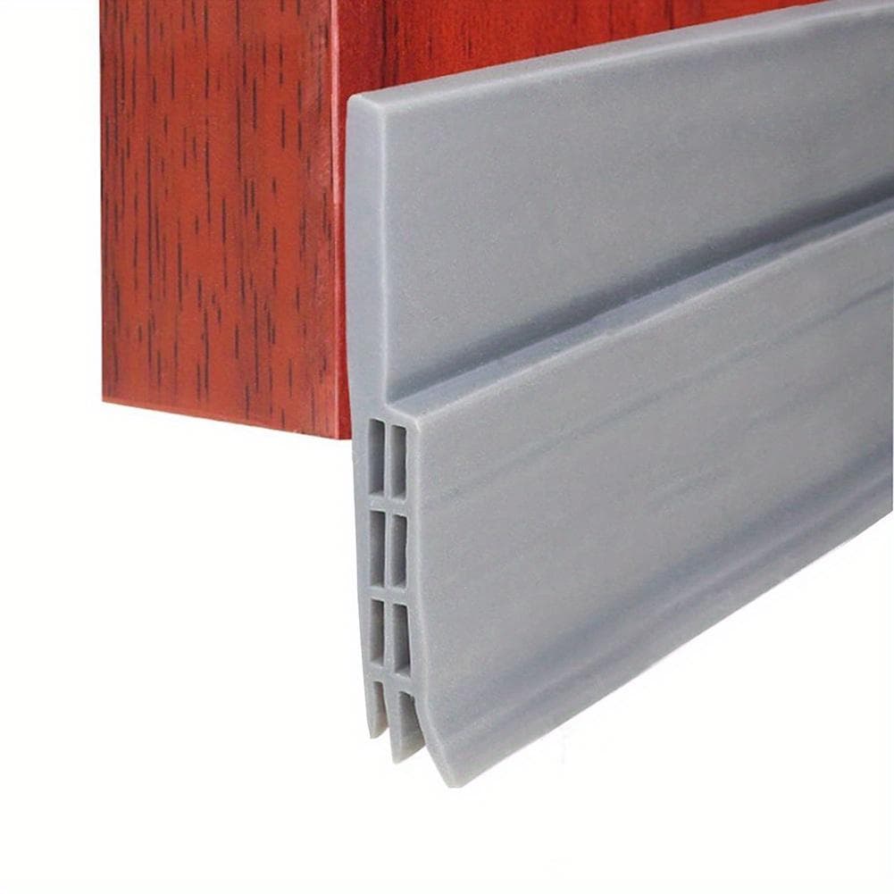 1pc Door Draft Stopper Door Bottom Sealing Strip Door Seam Sticker Under Door Draft Blocker Insulator Door Sweep Weather Stripping Noise Stopper Strip grey