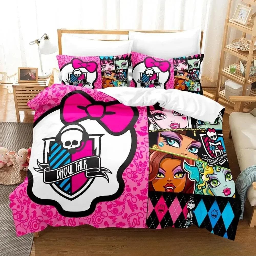 3D Print Personelity Monster Cartoon High Bedding Set Boys Girls Twin Queen King Size Duvet Cover Pillowcase Bed boys Adult 140x210cm 2pcs