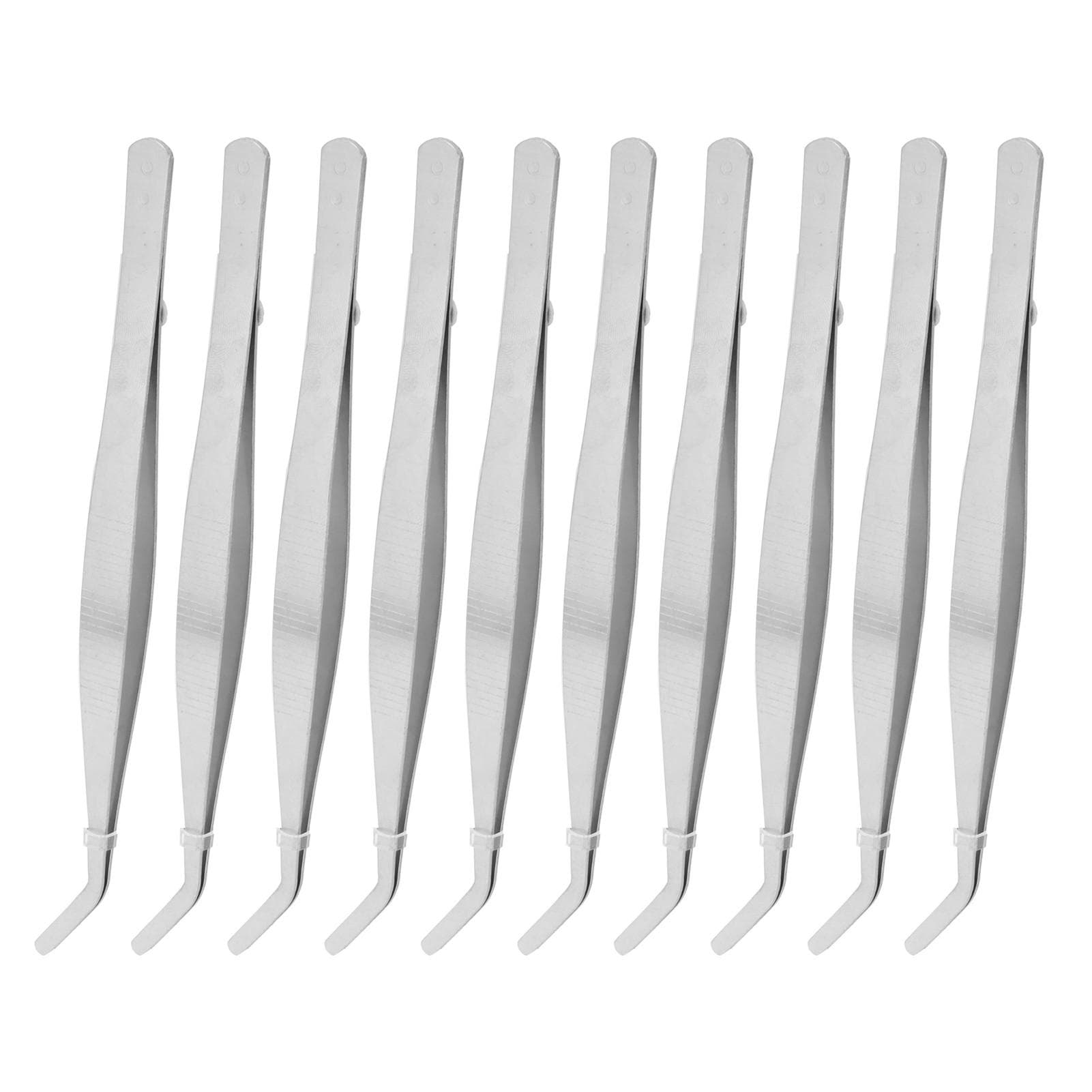 10PCS Stainless Steel Tweezer Curved Nippers Tools DIY Succulent Gardening Tools