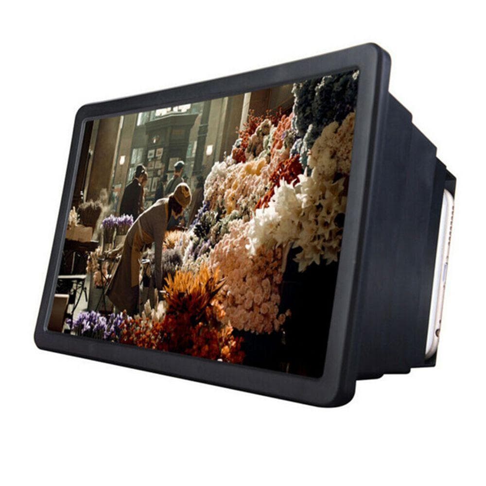 Portable Retractable HD Video Enlarge Screen Magnifier Phone Holder Mobile Phone Amplifier 3D black