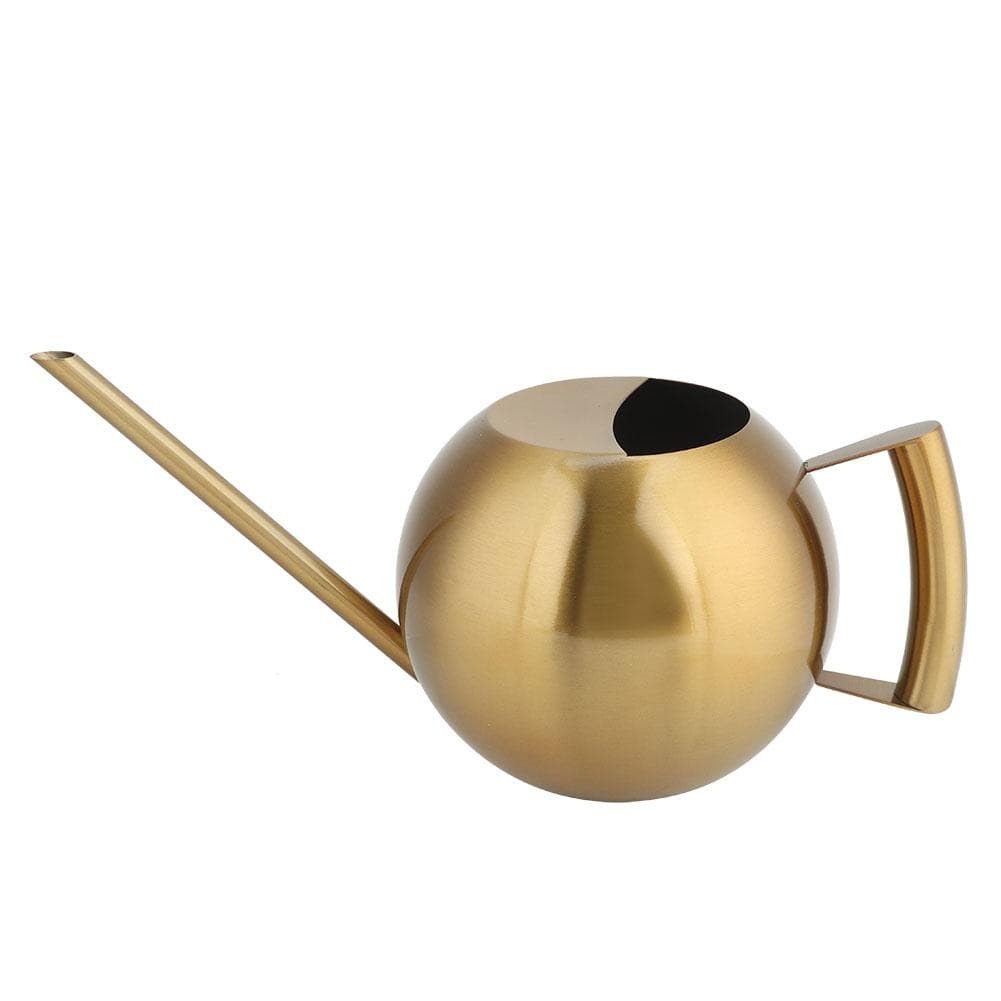 1000ml Stainless Steel Watering Can Sprinkle Pot Long Mouth Garden Flowers Plants Flower ToolGold golden