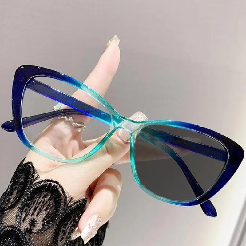 Women Outdoor Photochromic Myopia Glasses Unisex Vintage Cat Eye Minus Diopter Eyewear Outdoor Near Sight Sunglasses for Ladies -4.0