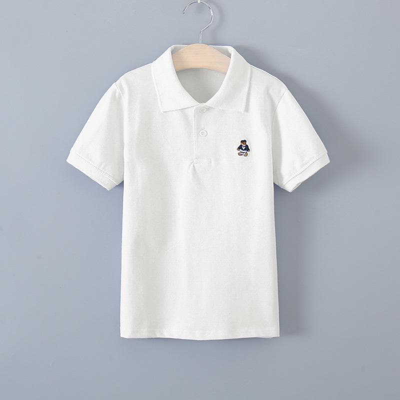 Summer Boys and Girls Short-sleeved T-shirt Children's Clothing Children 1-16 Years Old Pure Cotton Solid Color Top Half-sleeved Thin Section 120cm