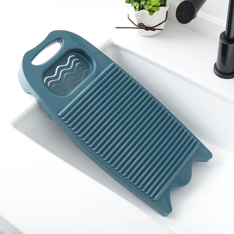 Wash Board Thickened Hand Wash Laundry Boards Dirty Clothes Washboard with Soap Holder Design for Underwear Lingerie Cleaning dark blue