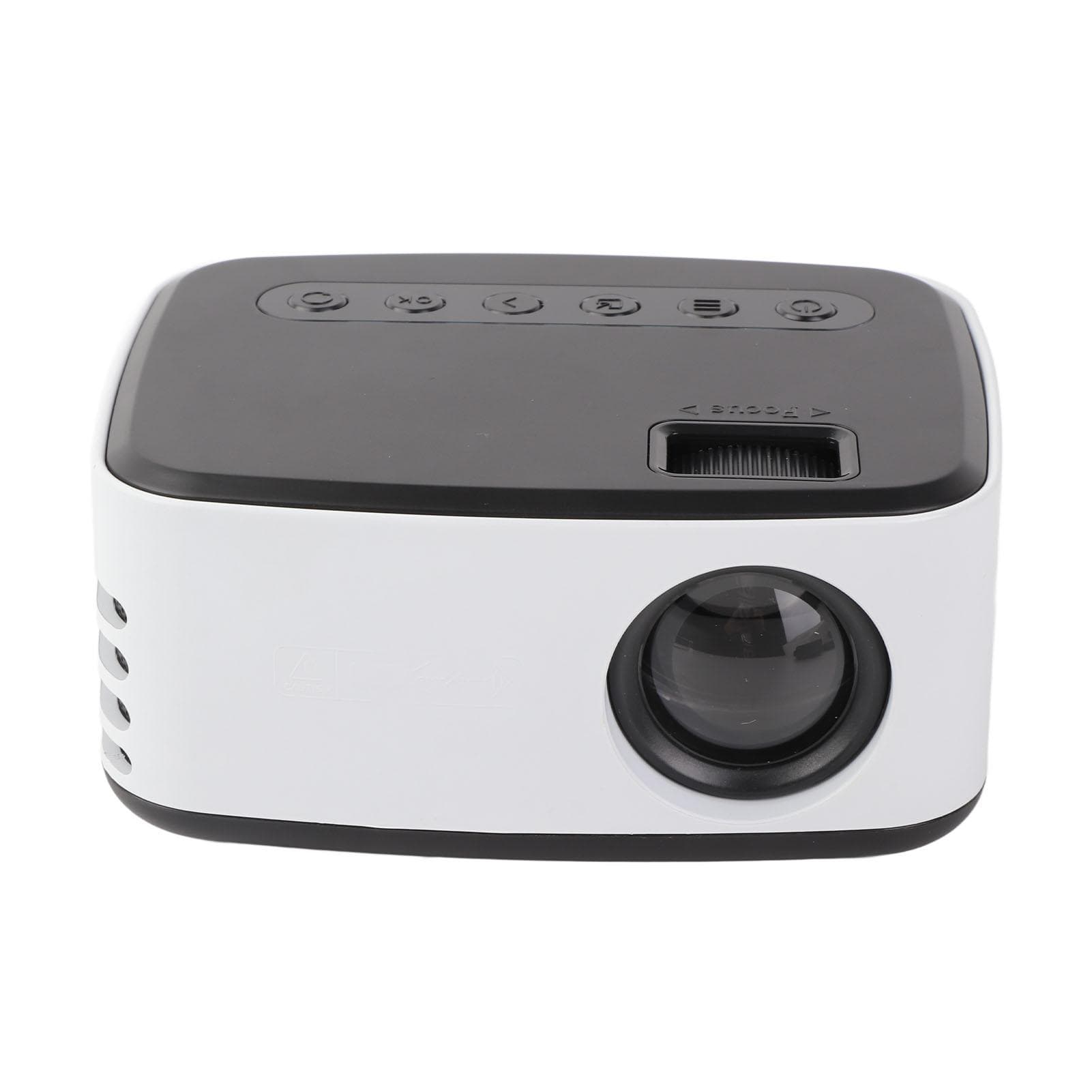 Mini Projector Black White HD 1080P Portable Outdoor Home Theater Projector for Smartphone Tablet US Plug