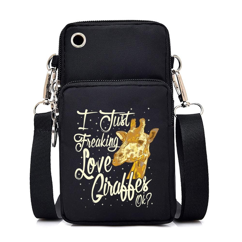 Funny Giraff Graphics Mini Mobile Phone Bag Cute Animal Women's Messenger Purses and Handbags Bag All Match Women Crossbody Bag
