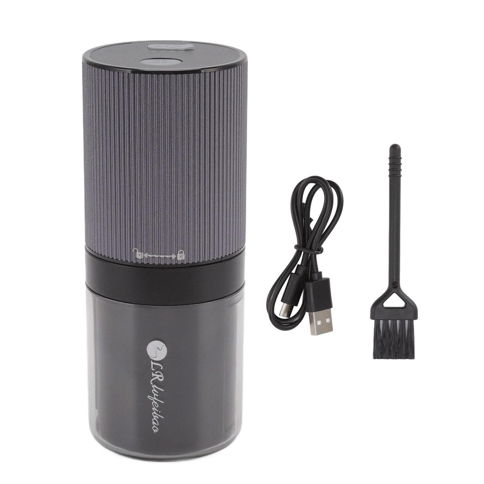 Handheld Electric Coffee Grinder Portable Home Small Automatic Coffee Bean Grinding Mill USB black