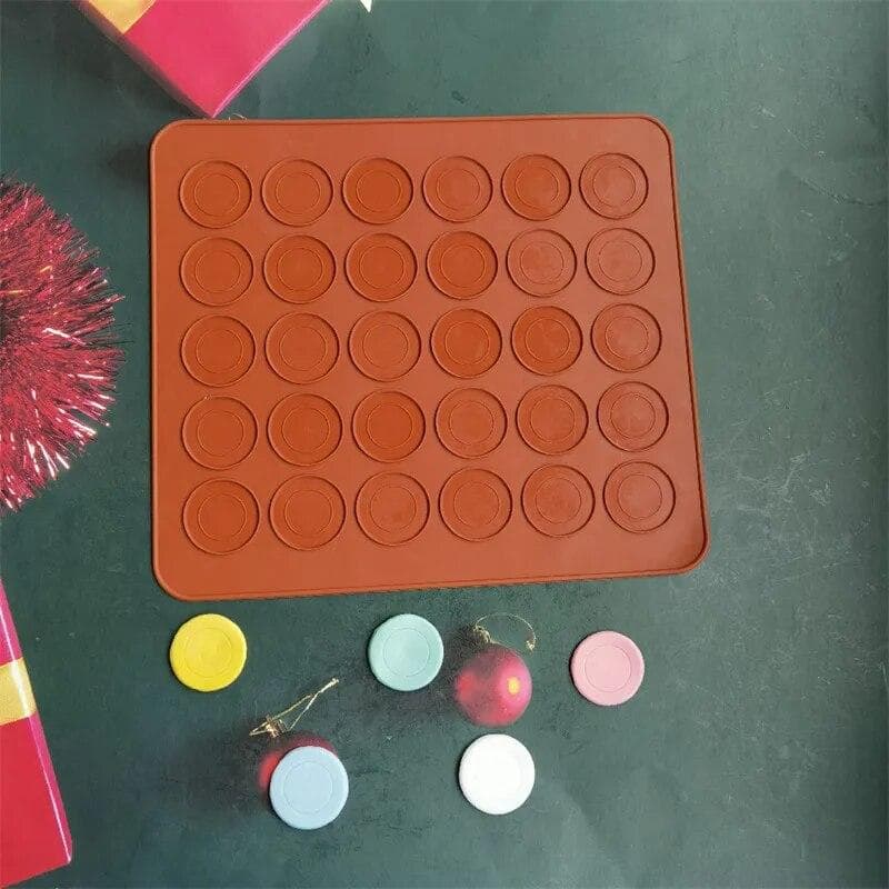 30 Holes Non-Stick Silicone Macaron Macaroon Pastry Oven Baking Mould Sheet Mat Diy Mold Useful Tools DIY Cake Bakeware Mold