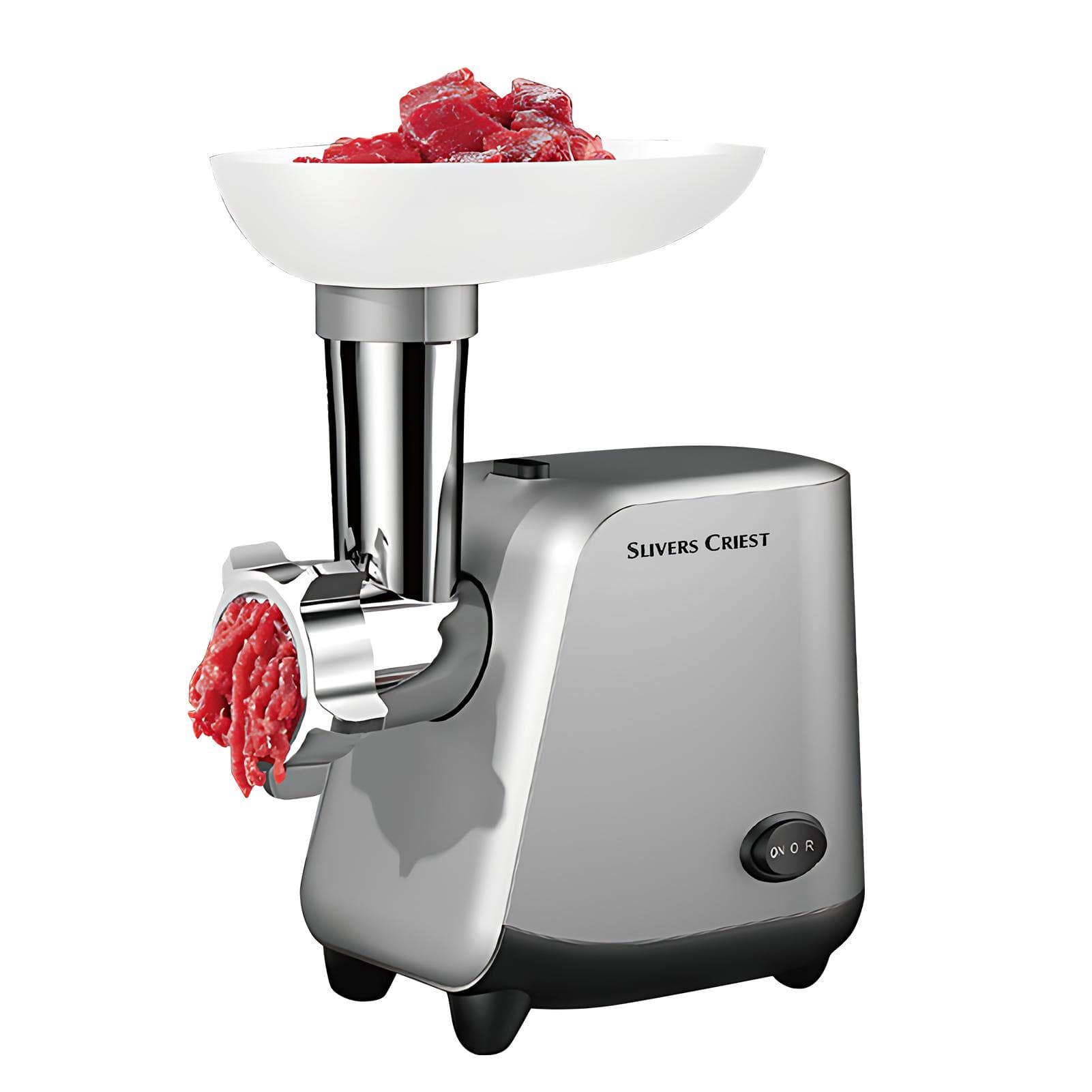 SLIVERS CRIEST Electric Meat Grinder Machine 800W Meat Chopper One Button Operation Food Grade EU